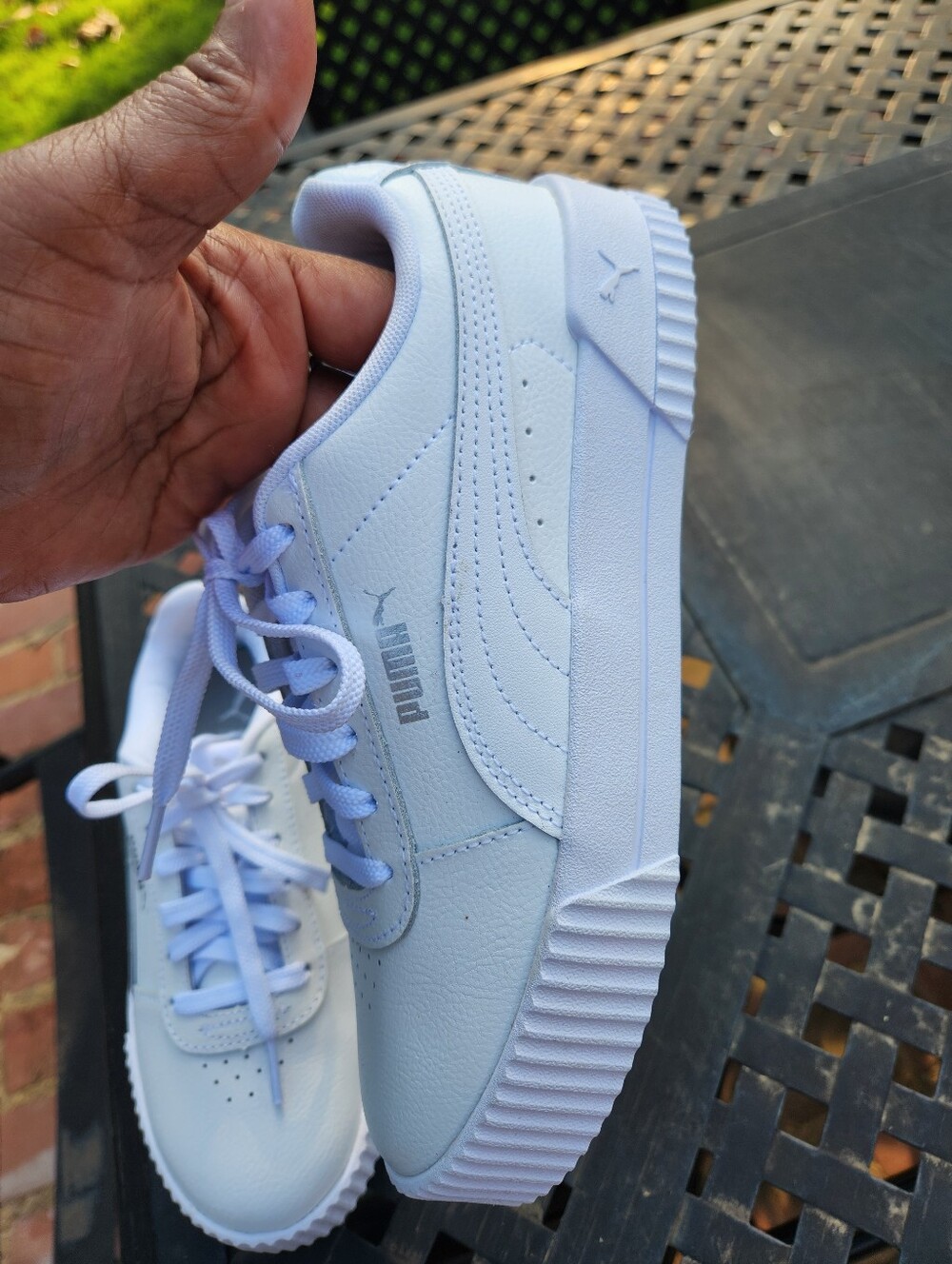 Puma Women’s All-White Platform Lace-Up Sneakers